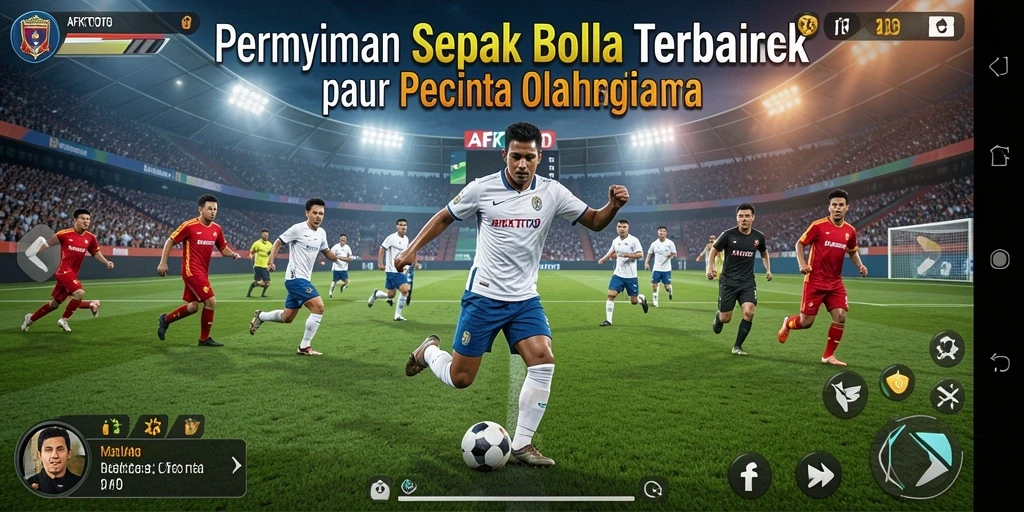 Tampilan aksi seru dalam permainan sepak bola AFKTOTO.