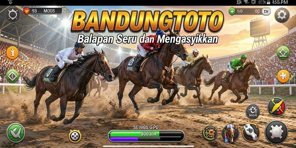 Tangkapan layar menampilkan aksi balapan seru dari BANDUNGTOTO.