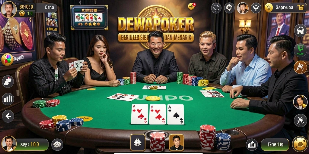 Gameplay poker seru dan interaktif di DEWAPOKER.