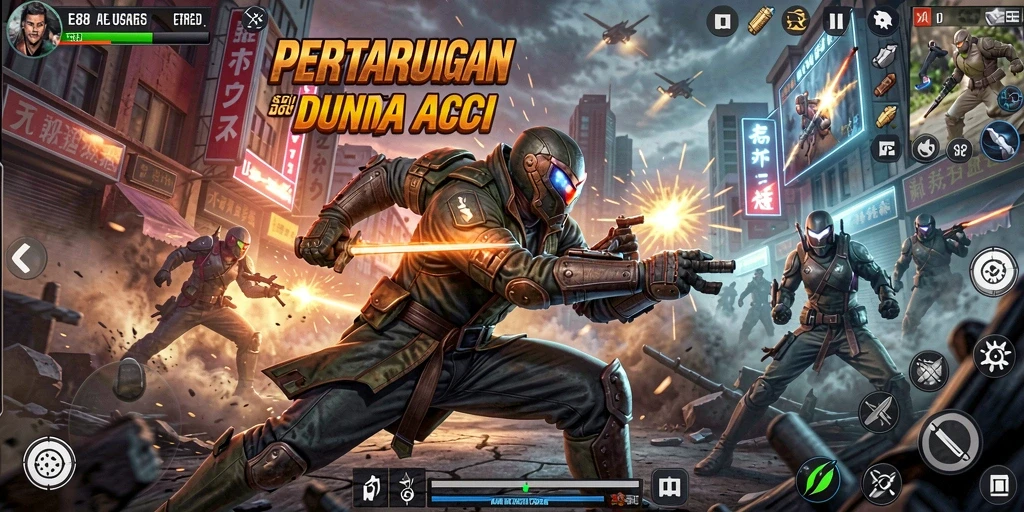 Gameplay E88 yang seru di tengah pertarungan.