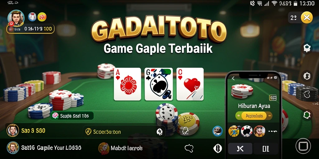 Tampilan gameplay seru dari GADAITOTO dengan kartu Gaple.