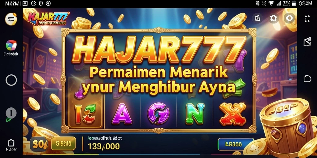Tampilan gameplay menarik dari HAJAR777 yang penuh warna.