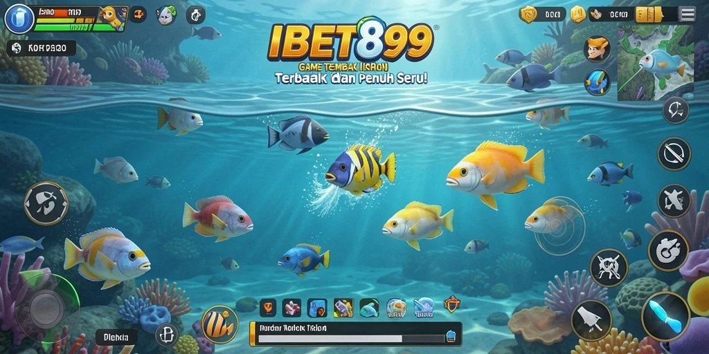 Screenshot menampilkan gameplay seru dalam <strong>IBET899</strong> saat menembak ikan.