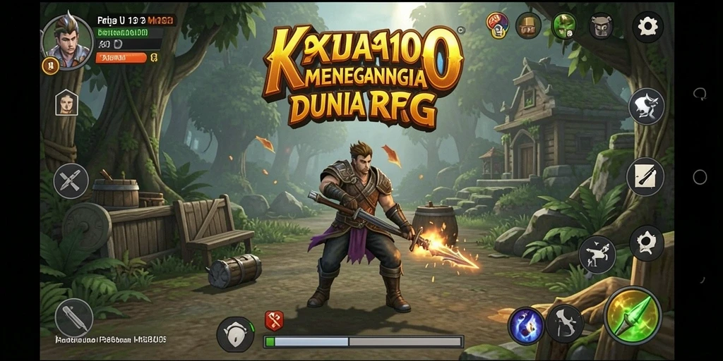 Menampilkan aksi seru dalam gameplay RPG KPK100.