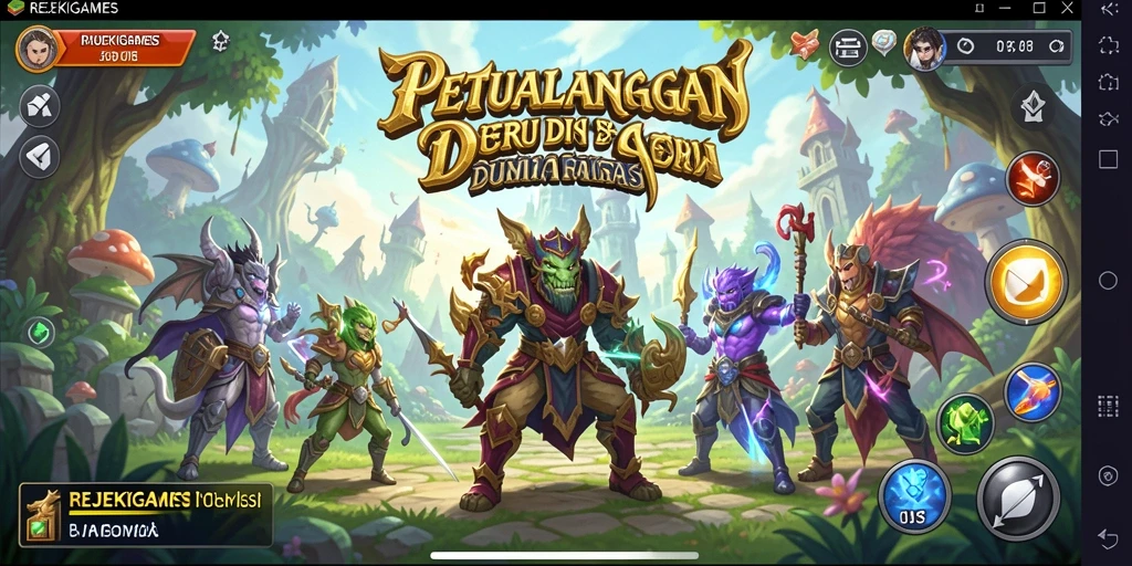 Screenshot gameplay dari REJEKIGAMES yang menunjukkan aksi pertarungan menegangkan.
