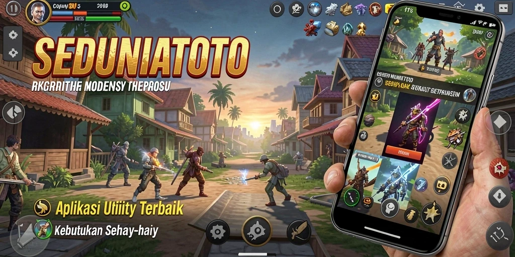 Tampilan utama SEDUNIATOTO dengan fitur-fitur Utility yang praktis.