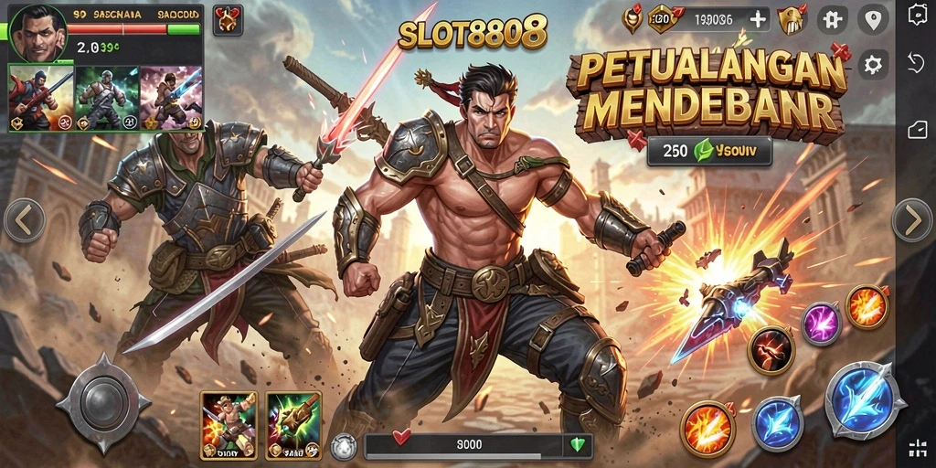 Tampilan aksi seru dalam permainan SLOT8808 yang menegangkan.
