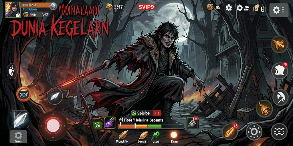 Screenshot gameplay mengerikan dari SVIP9 yang menunjukkan suasana mencekam.