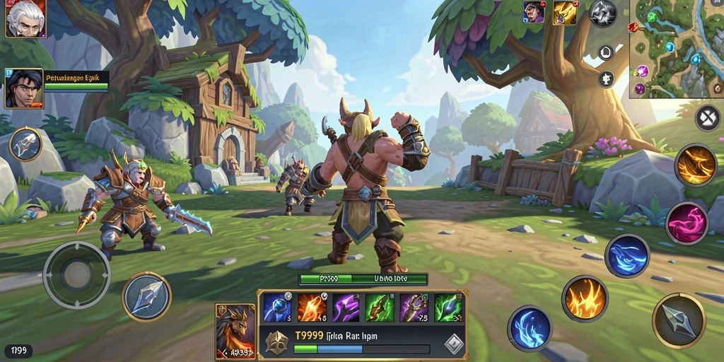 Tangkapan layar T9999 menampilkan aksi pertarungan epik dalam dunia ARPG.