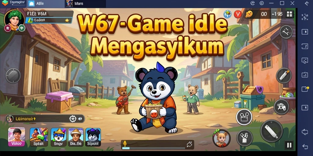 Screenshot gameplay W67 yang menampilkan karakter yang sedang bertarung.