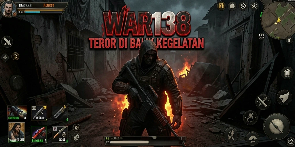 Tangkapan layar gameplay teror dari WAR138 yang menampakkan suasana angker.