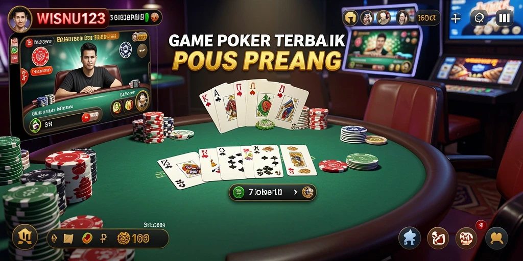 Tampilan gameplay yang menarik di WISNU123 dengan fitur poker seru.