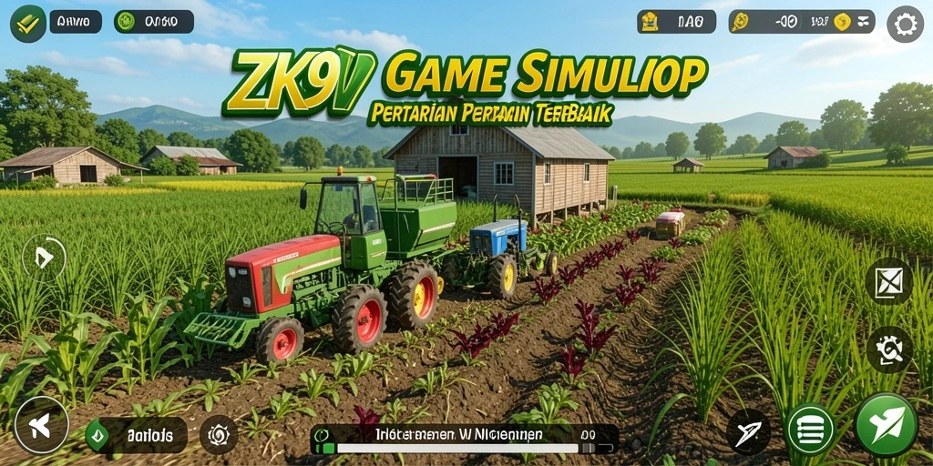 Tampilan gameplay ZK9VIP dengan aktivitas pertanian yang seru.